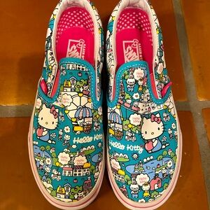 NWT Vans x Hello Kitty youth size 2.5 slip ons